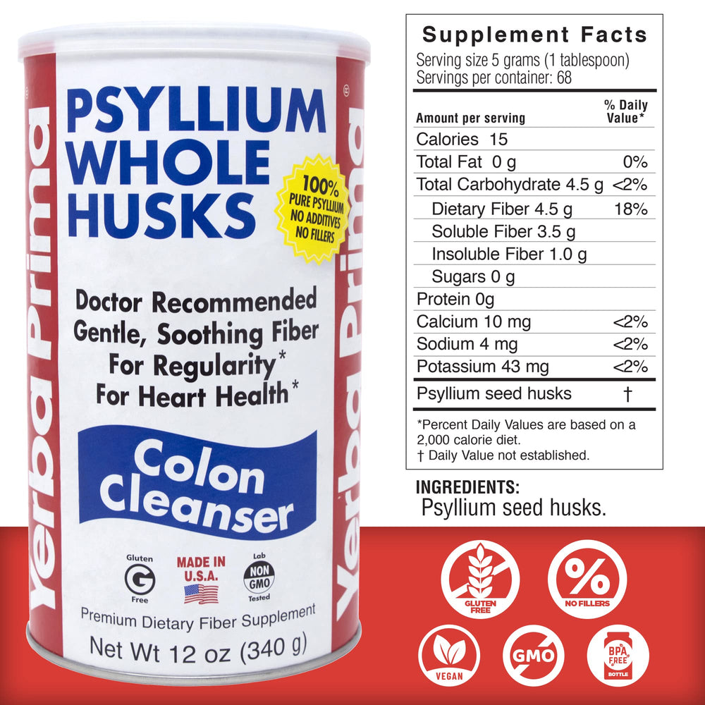 Two psyllium husk bottles on white background
