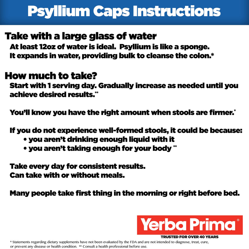 Yerba Prima Psyllium Husk bottle viewed from the side