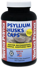 Front view of Yerba Prima Psyllium Husks Caps bottle