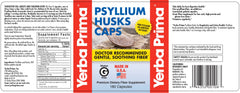 Three bottles of Yerba Prima Psyllium Husks Caps (pack of 3)