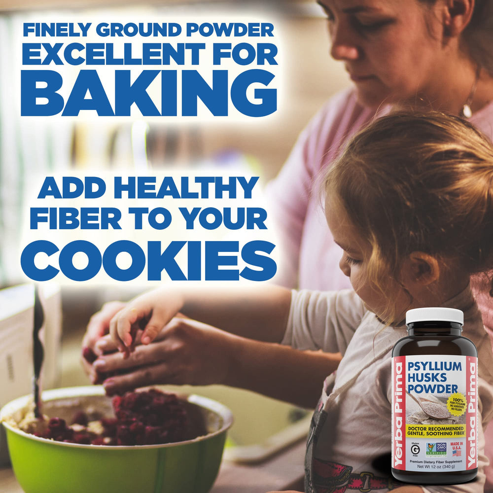 New label packaging for Yerba Prima Psyllium Husks Powder