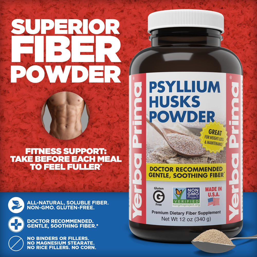 Graphic showing psyllium husk powder health benefits