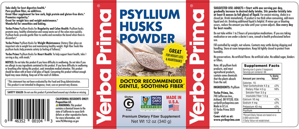 Gut health illustration featuring Psyllium Husks Powder