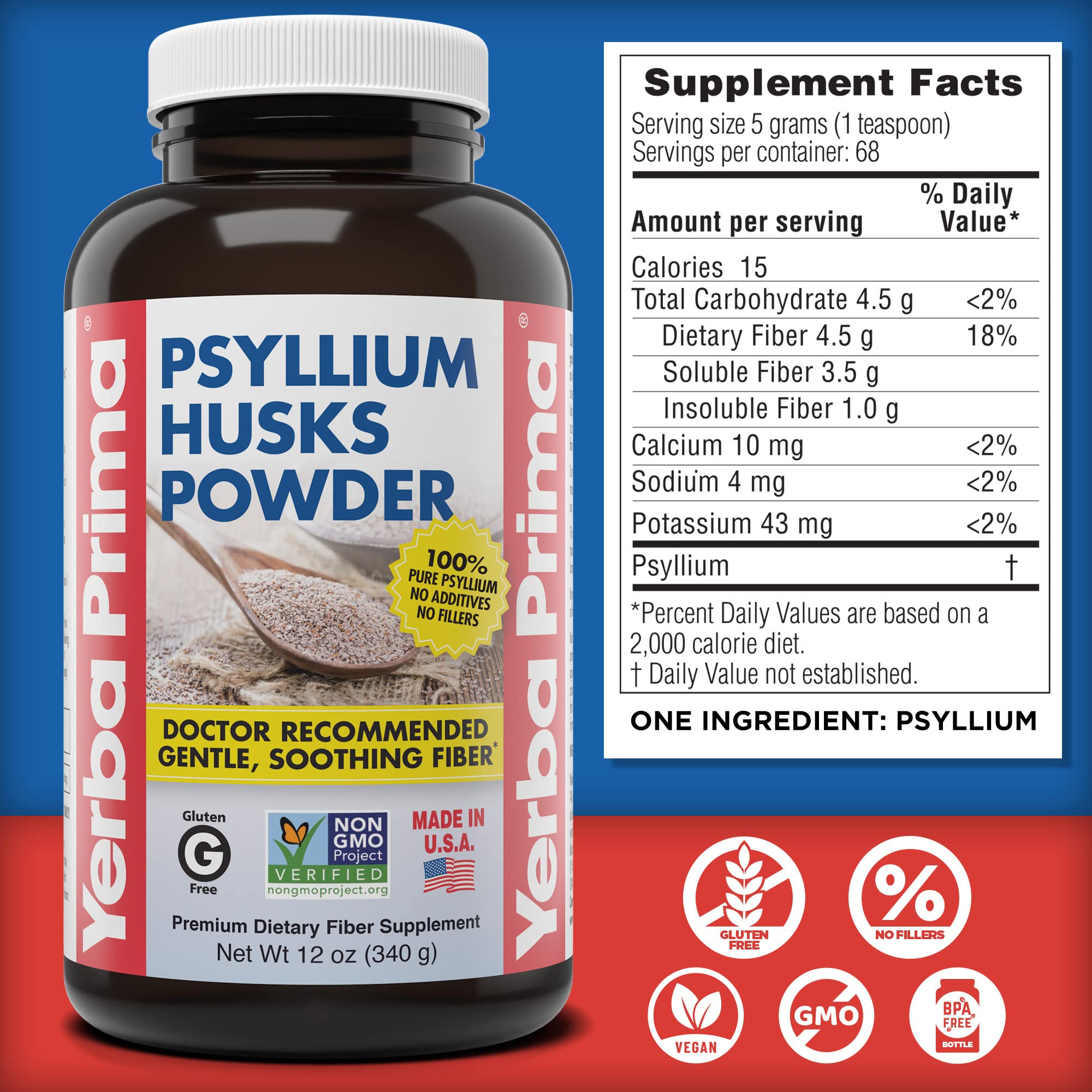 Usage directions for Psyllium husks powder