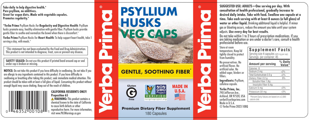 Icons indicating vegan, non-GMO, gluten-free on packaging