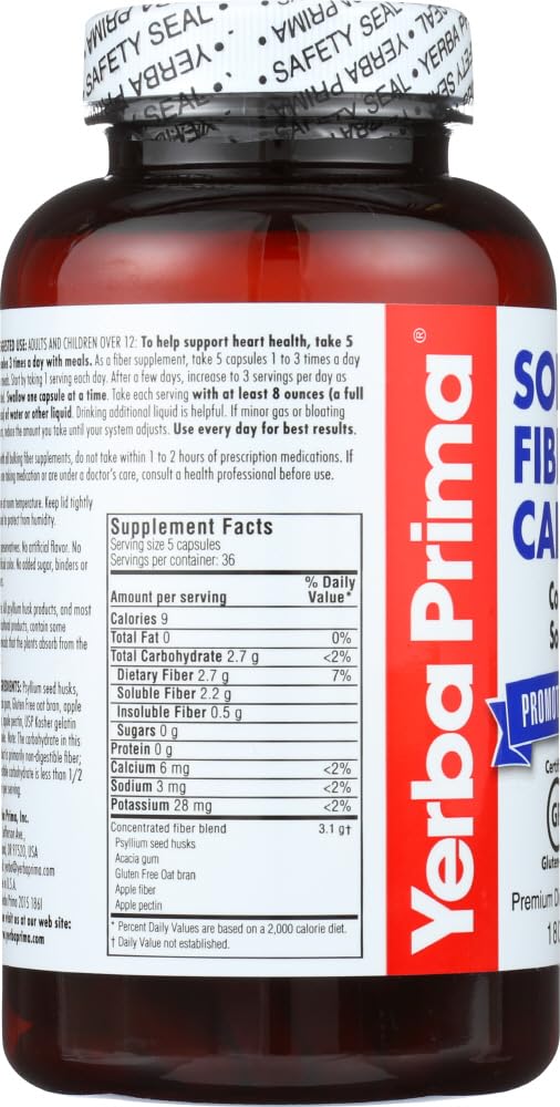 Soluble fiber capsules close-up