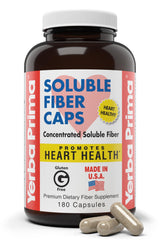 Front view of Yerba Prima Soluble Fiber Formula Capsules bottle