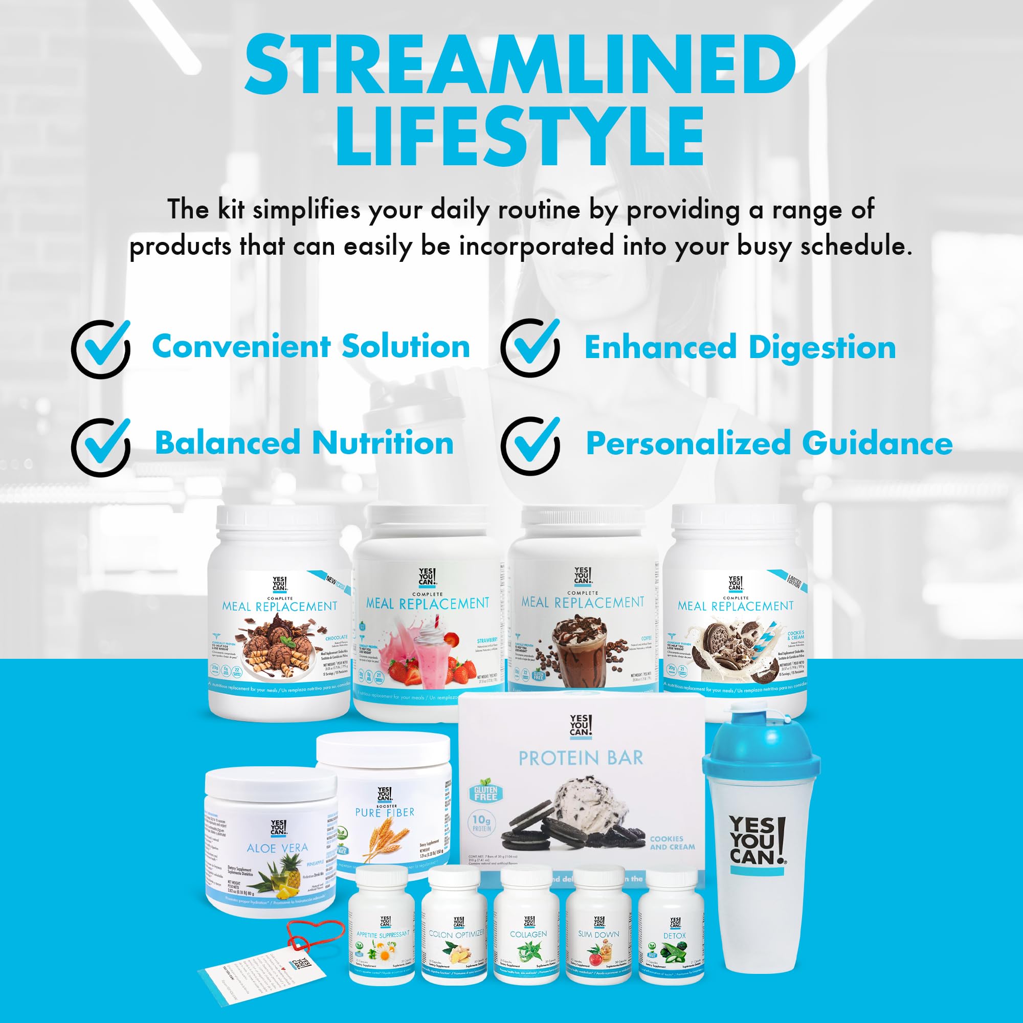 Yes You Can! drink powder mixes poured into a glass for on-the-go hydration