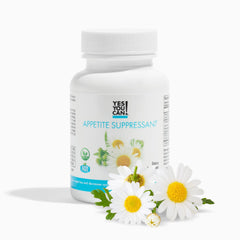 Yes You Can Appetite Support bottle with label, highlighting natural ingredients for mindful eating