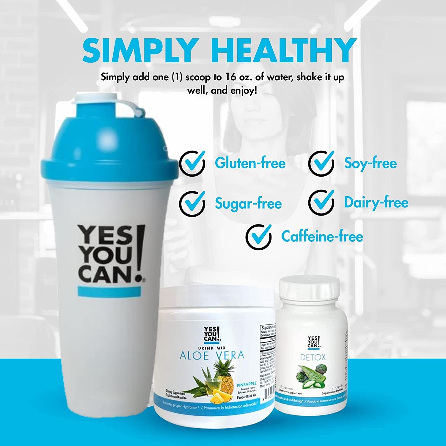 Aloe Vera drink mix sachet in Yes You Can! kit