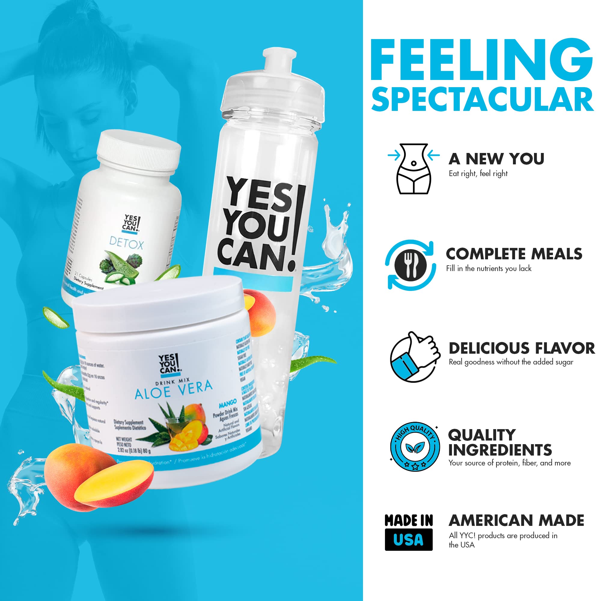 Yes You Can! Detox Kit water bottle for hydration