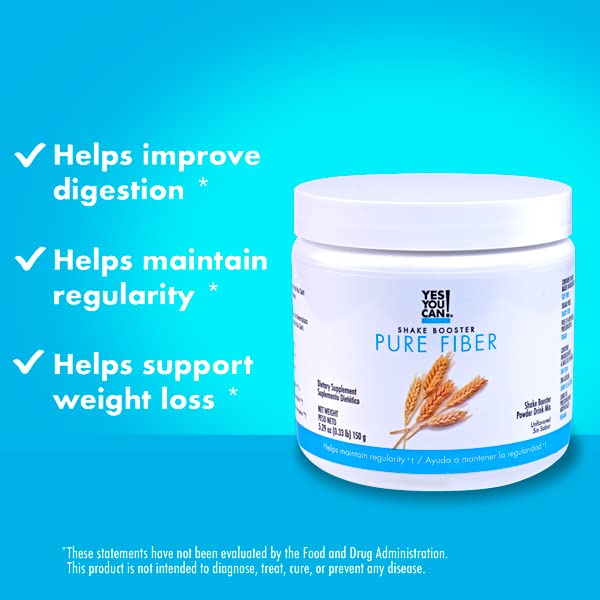 Yes You Can! Drink Booster measuring scoop beside glass for easy serving