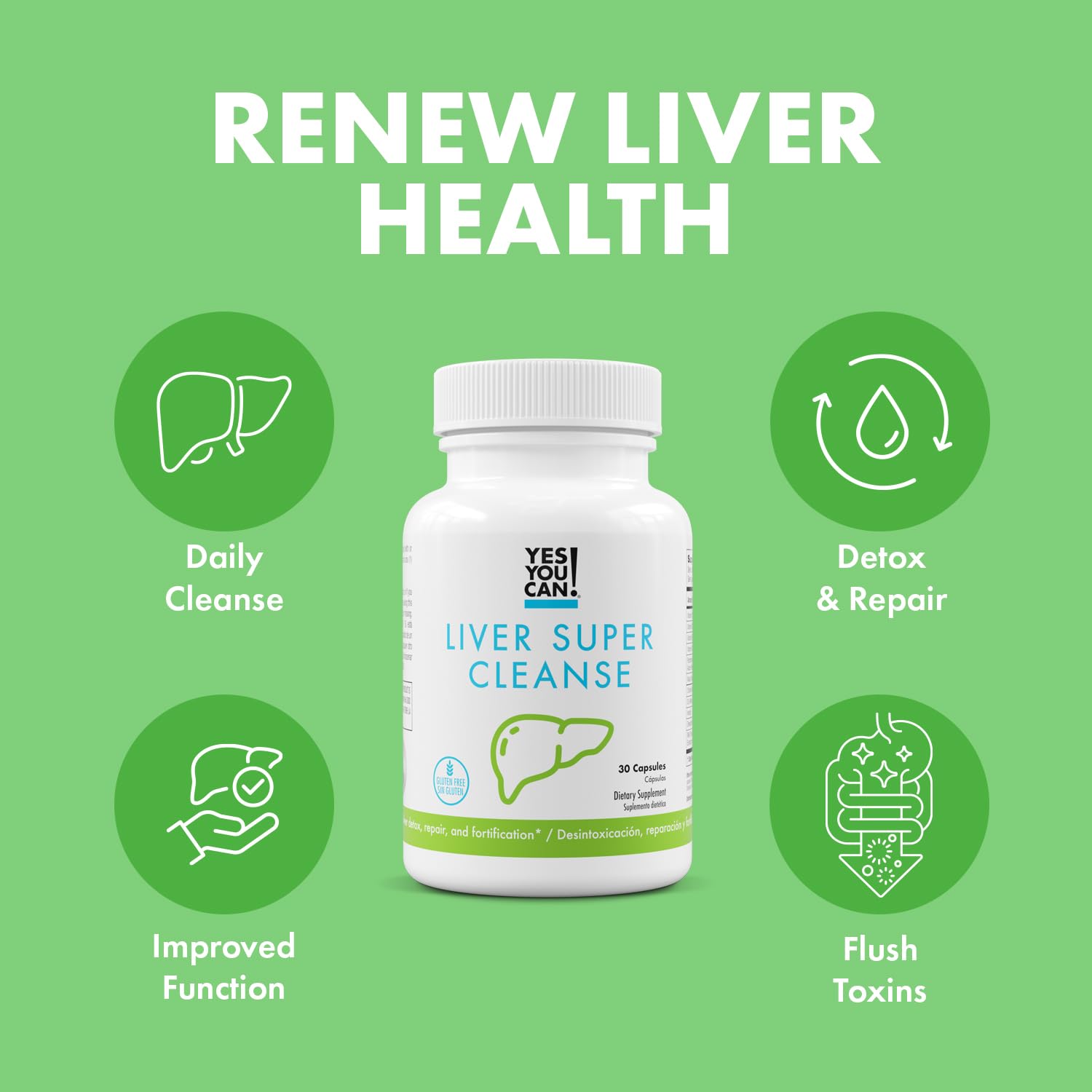Yes You Can Liver Cleanse 2-Pack bottle side view