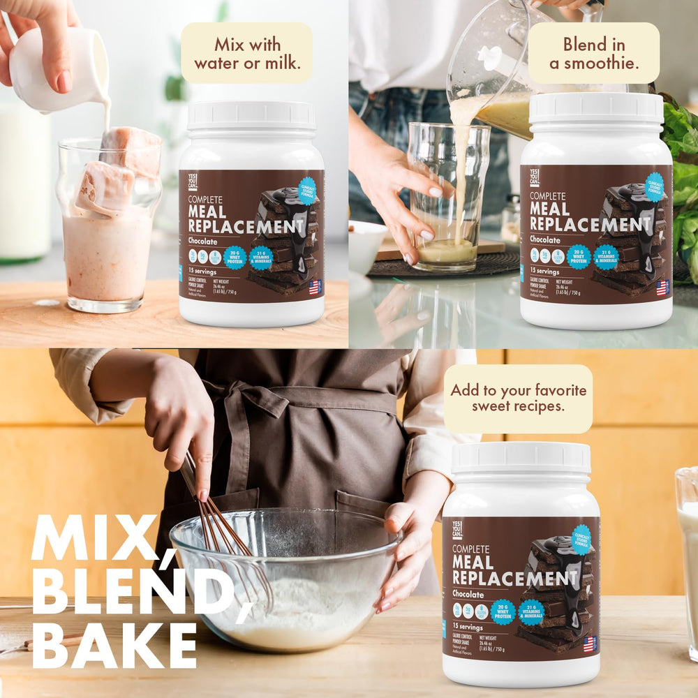 Yes You Can! ready-to-drink shake demonstrating quick nutrition at work or travel