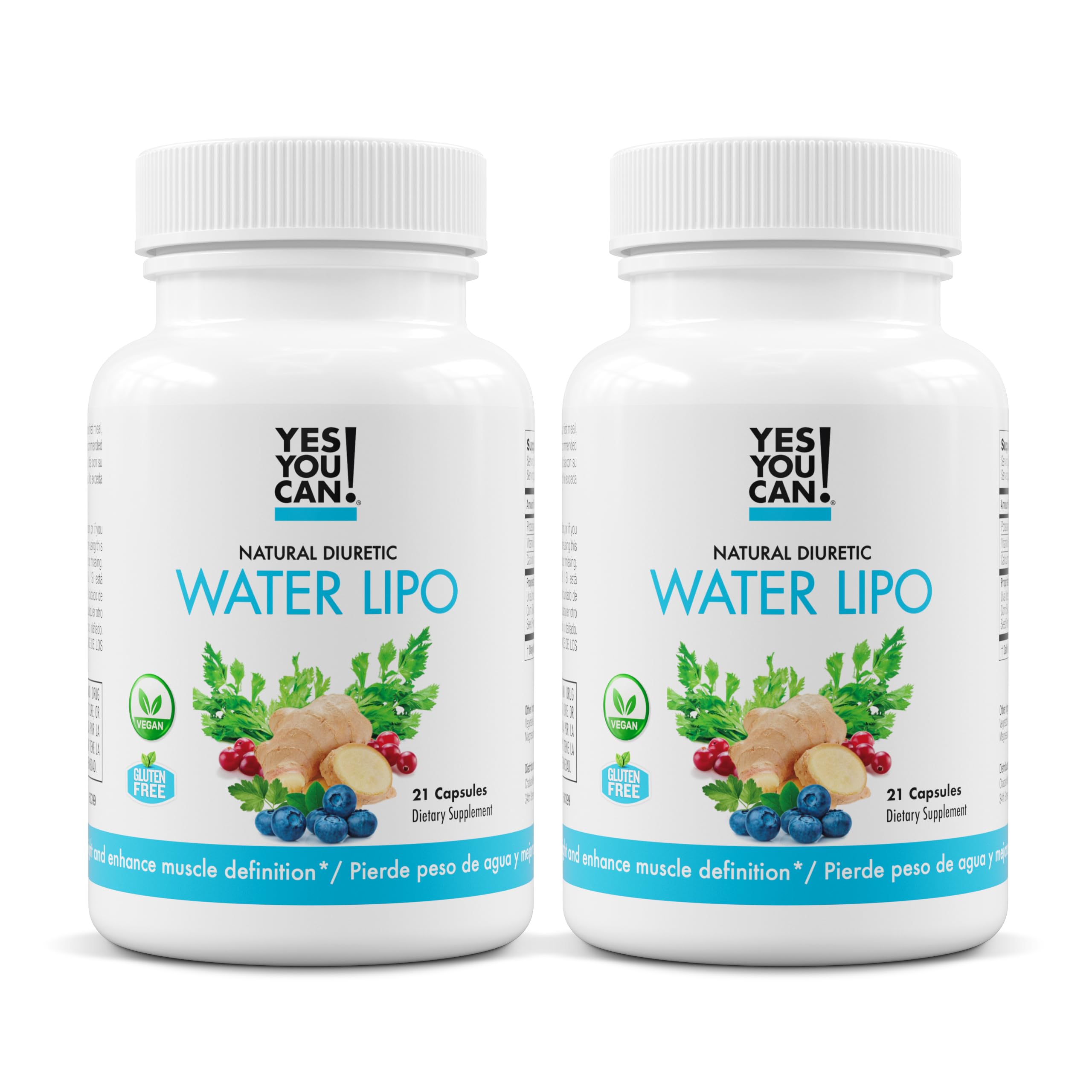 Yes You Can! Water Lipo Pills bottle front view for daily hydration support