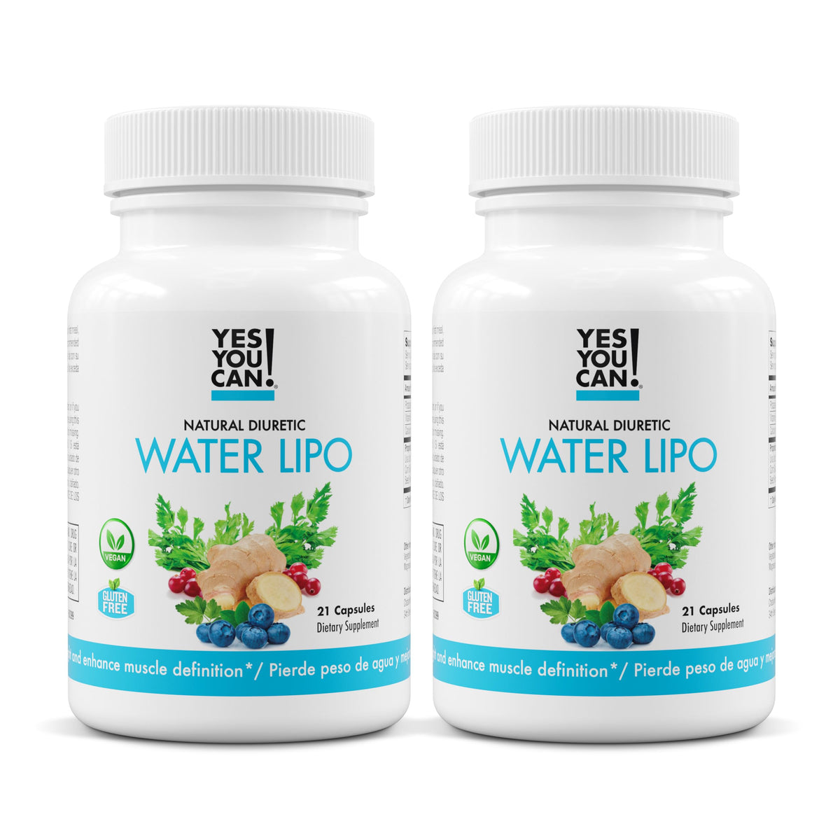 Yes You Can! Water Lipo Pills bottle front view for daily hydration support