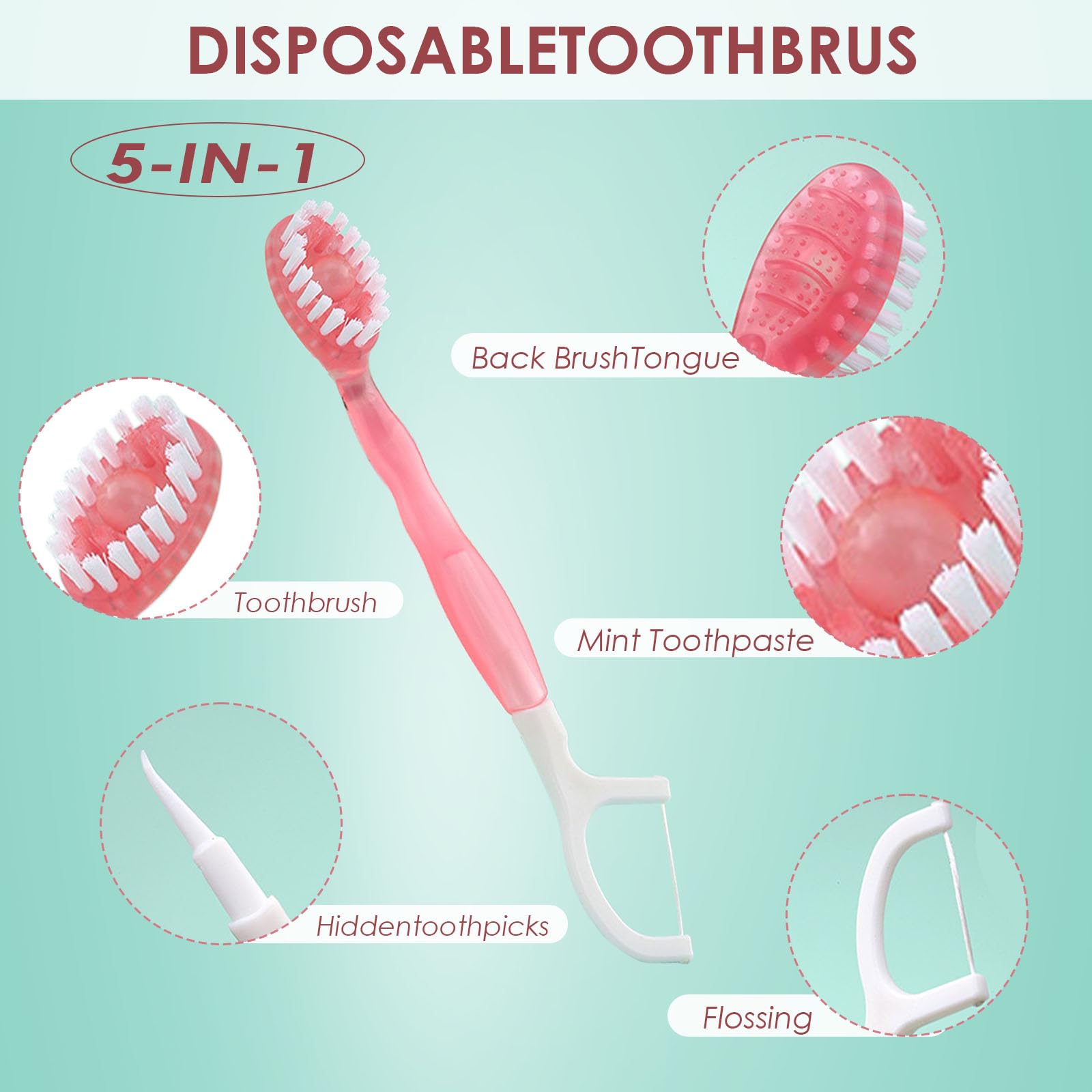 Close-up of soft bristles for gentle cleaning