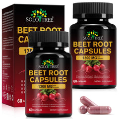 YIEEGCM Beet Root Capsules bottle displaying 1300mg serving label