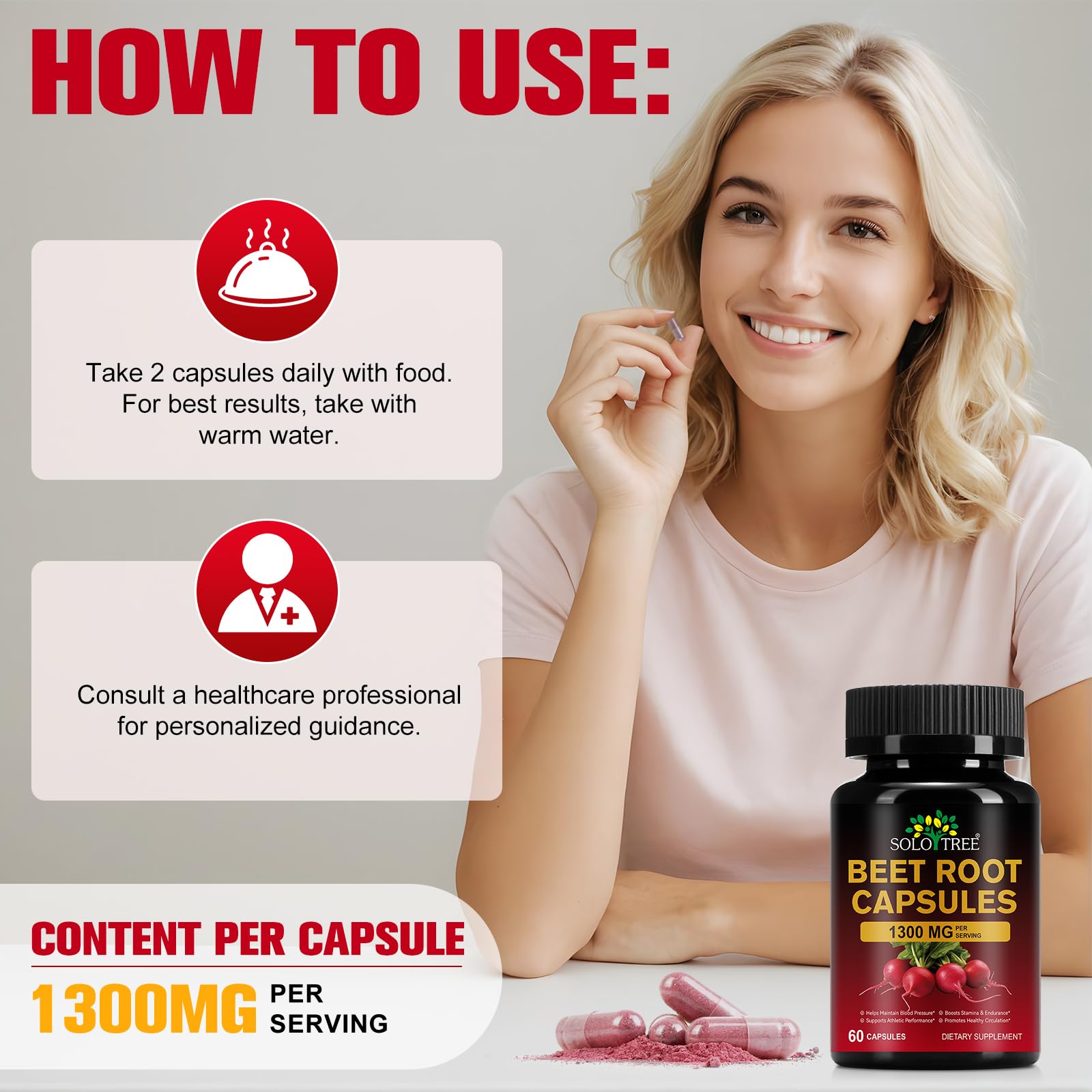 YIEEGCM Beet Root Capsules light-resistant bottle preserves freshness during storage.