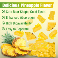 Gummies arranged to highlight vegan, sugar-free formula