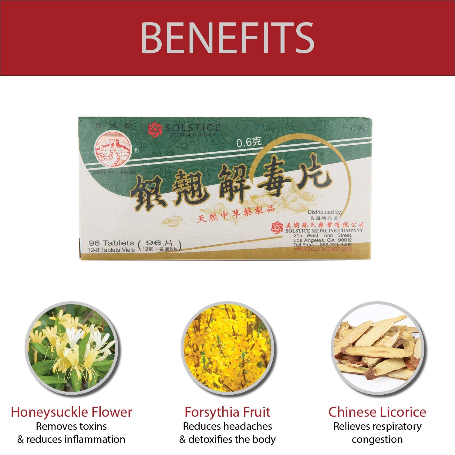 Solstice Medicine Yin Chiao Chieh Tu Pien box and bottle