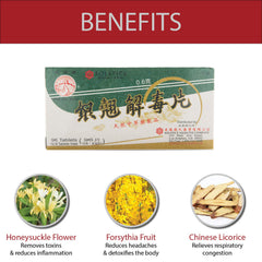 Solstice Medicine Yin Chiao Chieh Tu Pien box and bottle
