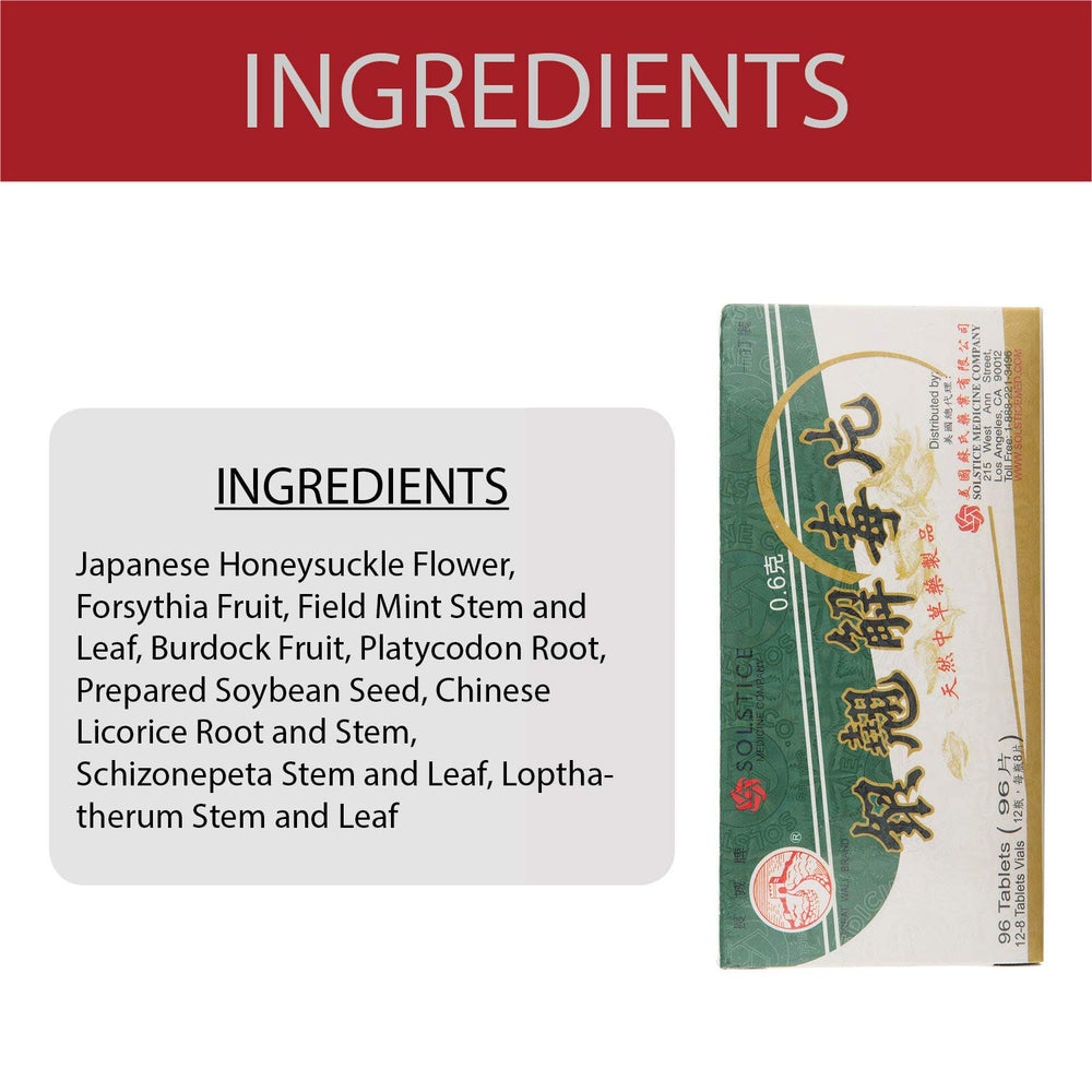 Yin Chiao Chieh Tu Pien tablets in bottle