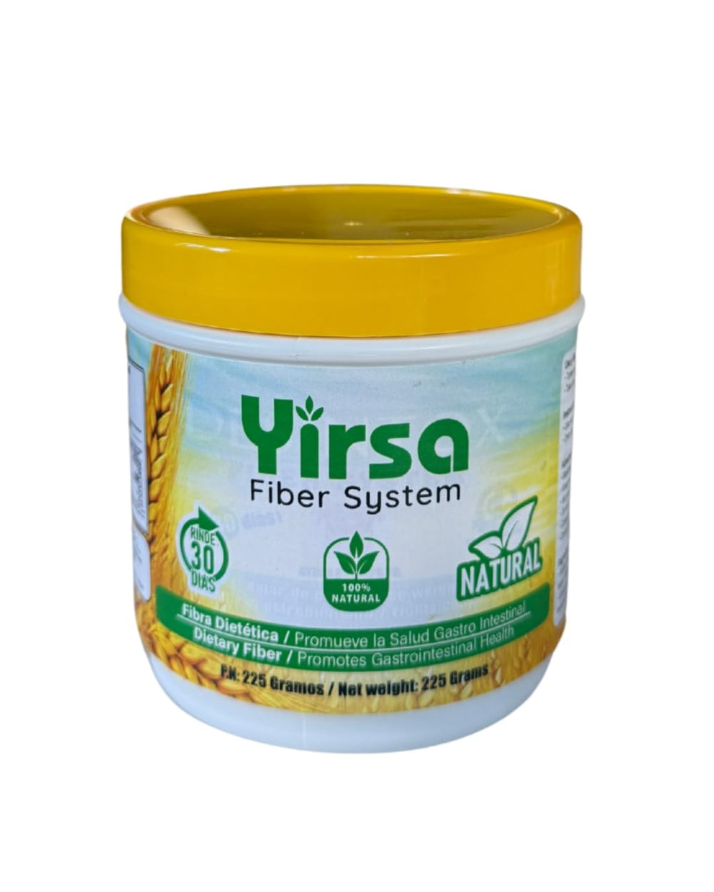 Glass of water being prepared with Yirsa Fiber System Natural