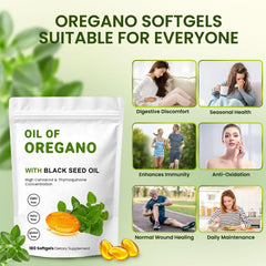 Gluten-free packaging for Oregano oil softgels