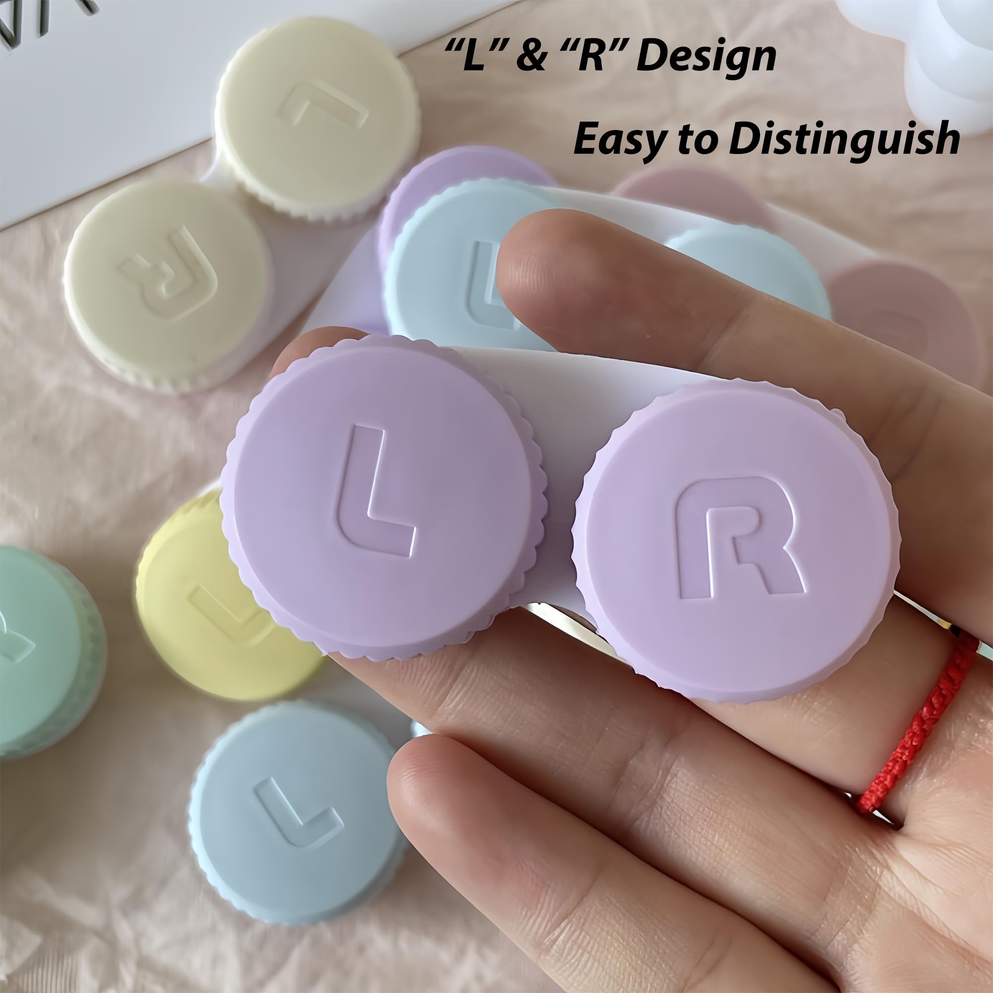 Six candy color options for YKuzLx contact lens cases