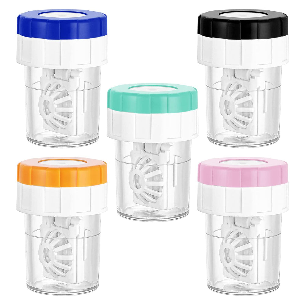 Packaging showing YKuzLx 5-pack contact lens case cleaner