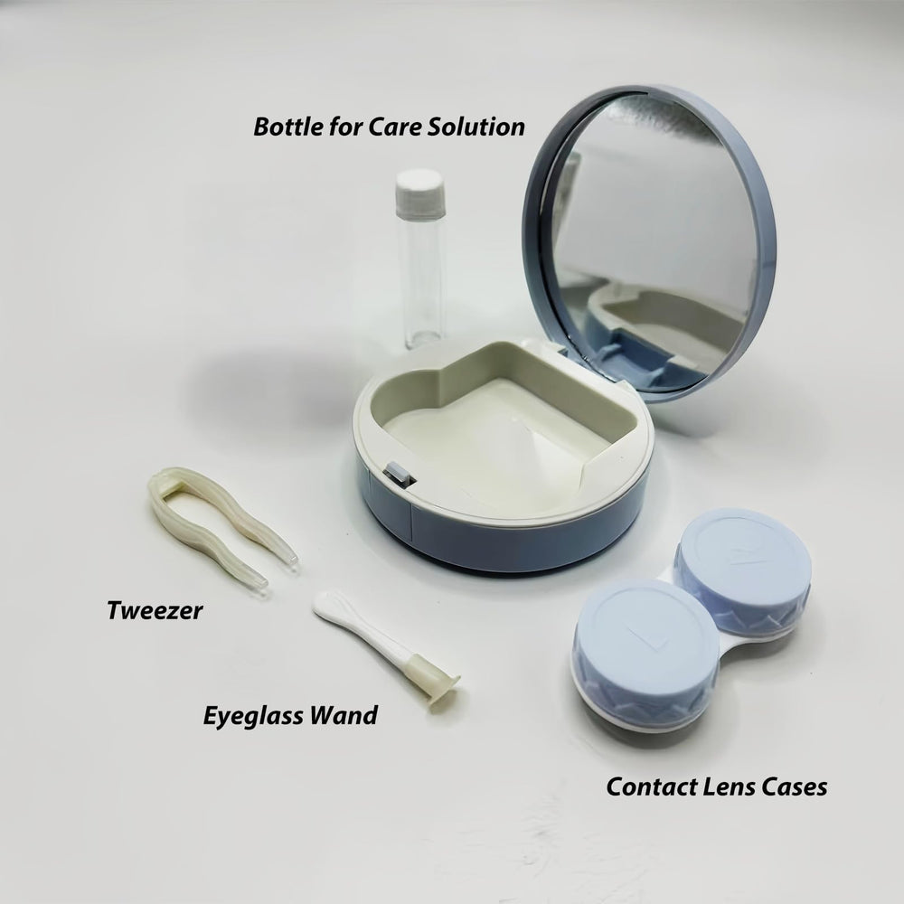 Open view showing mirror and case contents inside