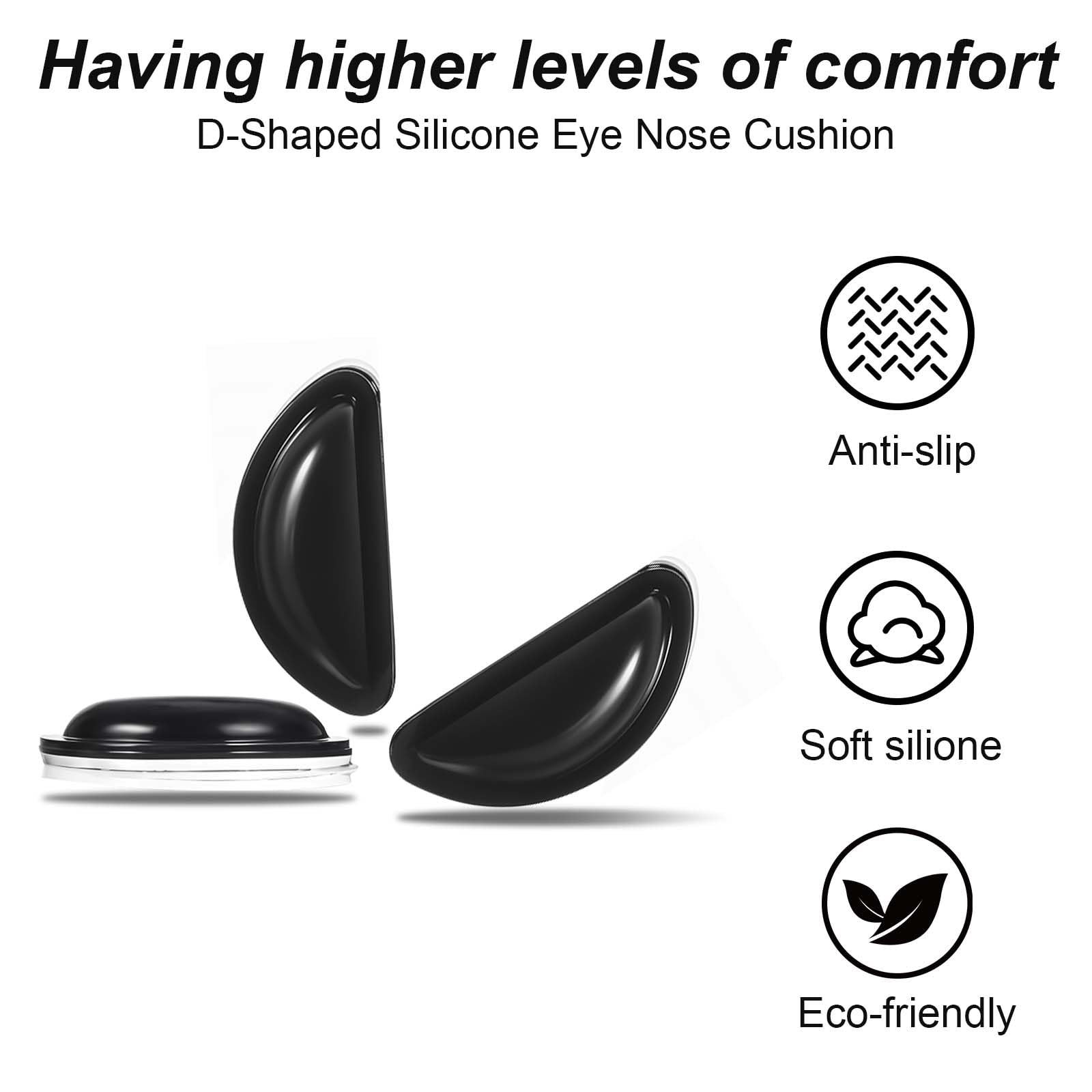 Self-adhesive non-slip nose pads for glasses, black