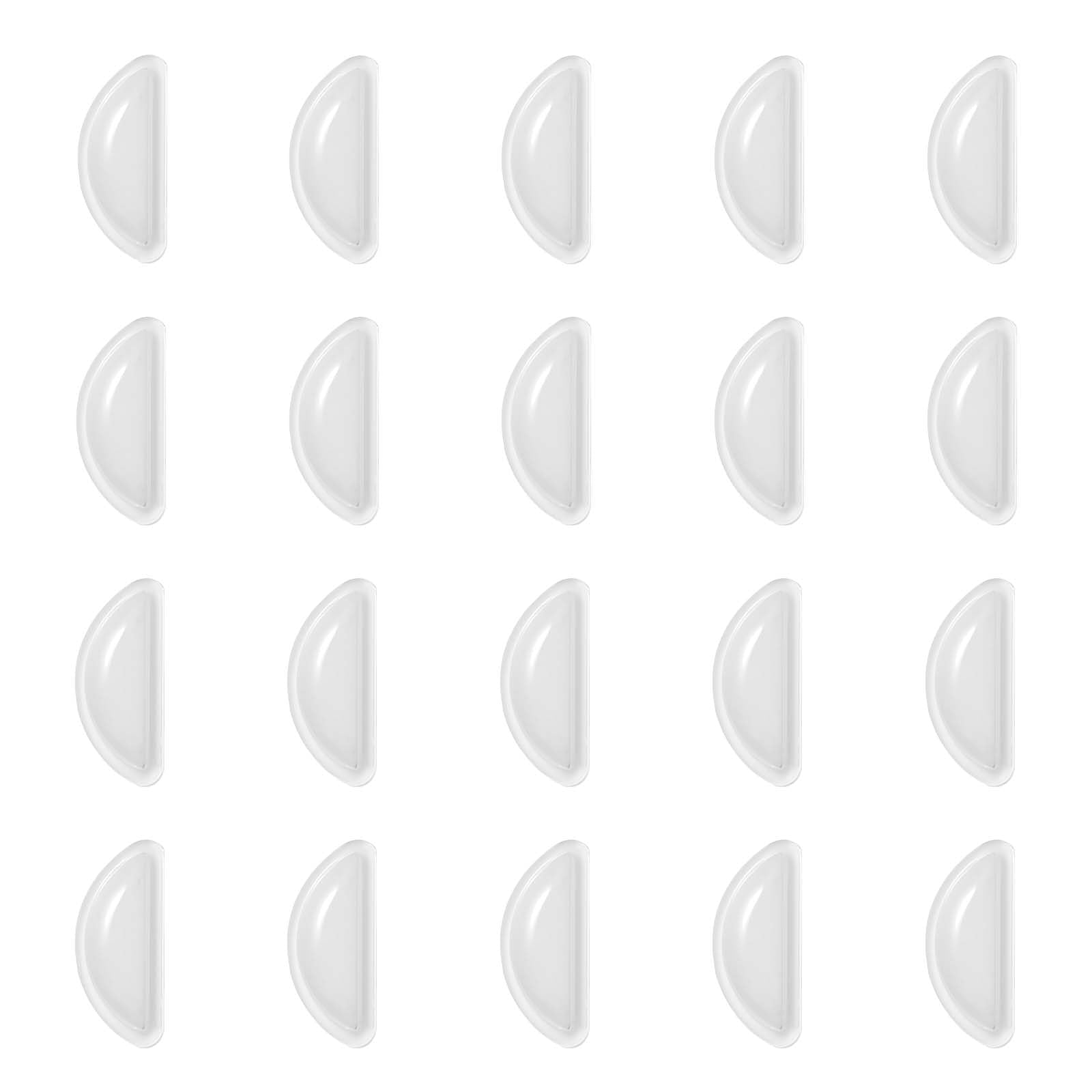 White semi-moon nose pads for glasses (10 pairs)