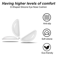 Easy peel-and-stick installation for eyeglass nose pads