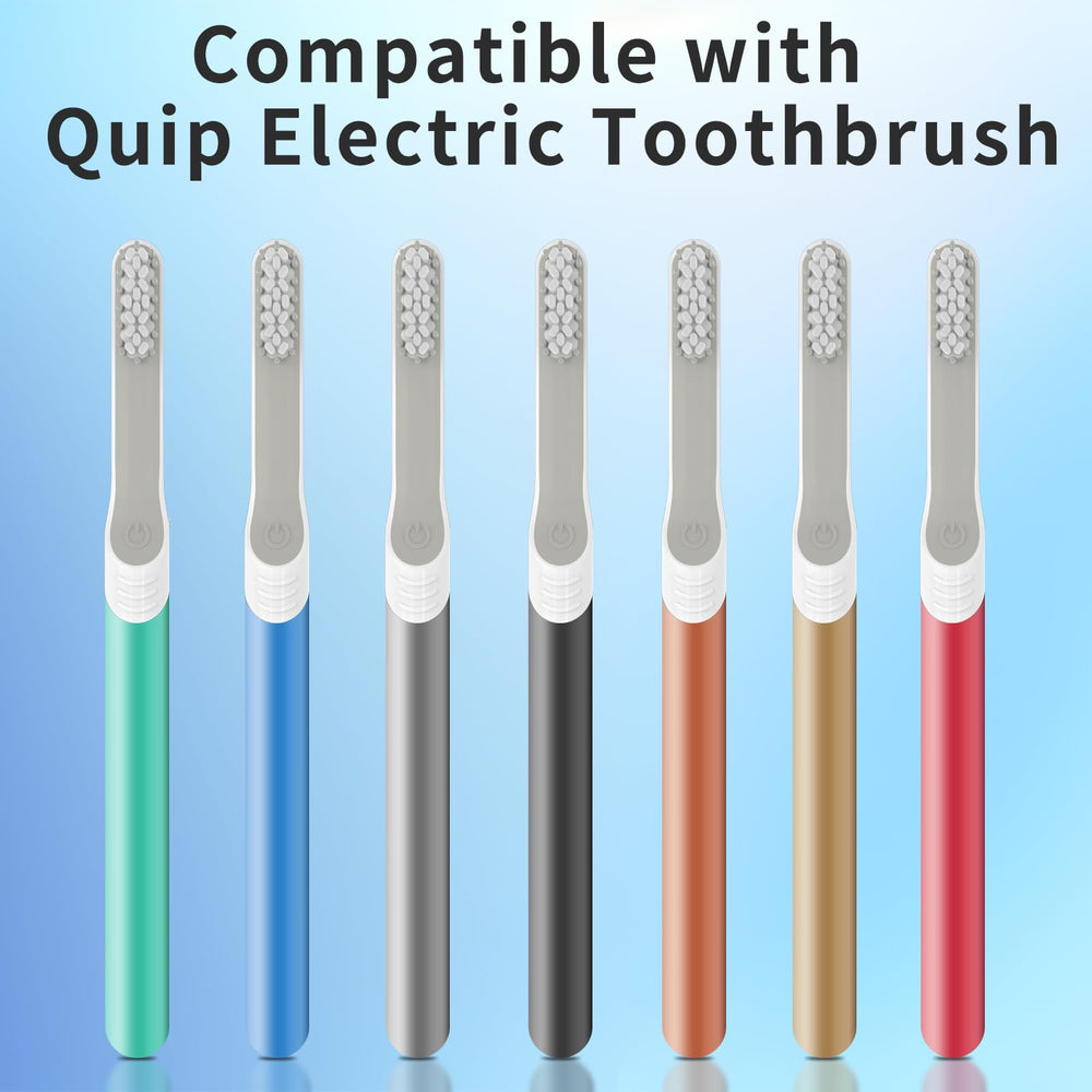 Close-up of YMPBO Quip replacement head soft bristles
