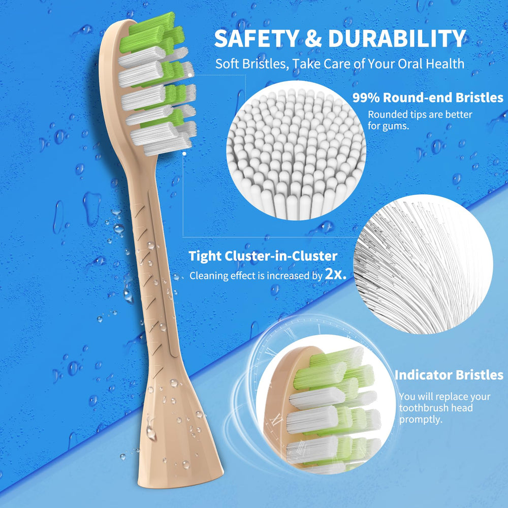 Soft bristles close-up detail for YMPBO replacement heads