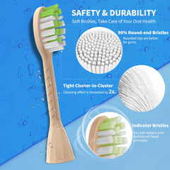 Soft bristles close-up detail for YMPBO replacement heads