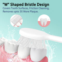 Medium bristle Tao Clean replacement heads for sonic toothbrush