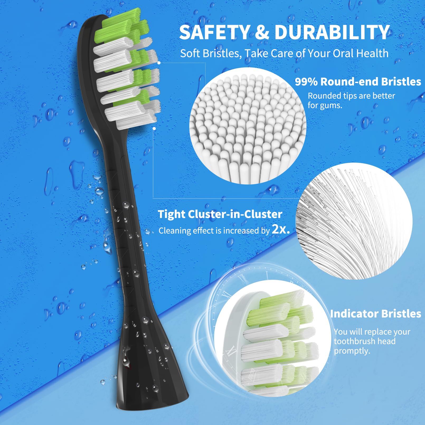 YMPBO replacement head installed on Philips One Series toothbrush