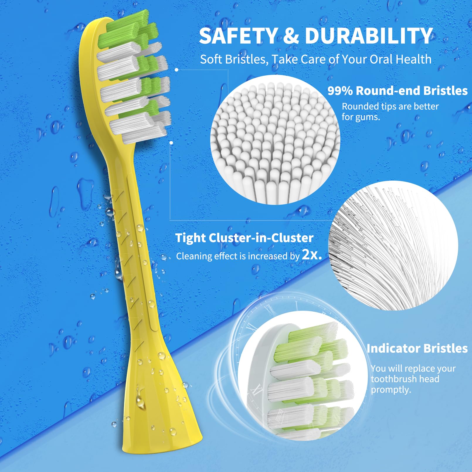 Individual packaging of YMPBO replacement toothbrush heads