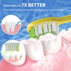 Rounded bristle tips for gentle cleaning and enamel protection