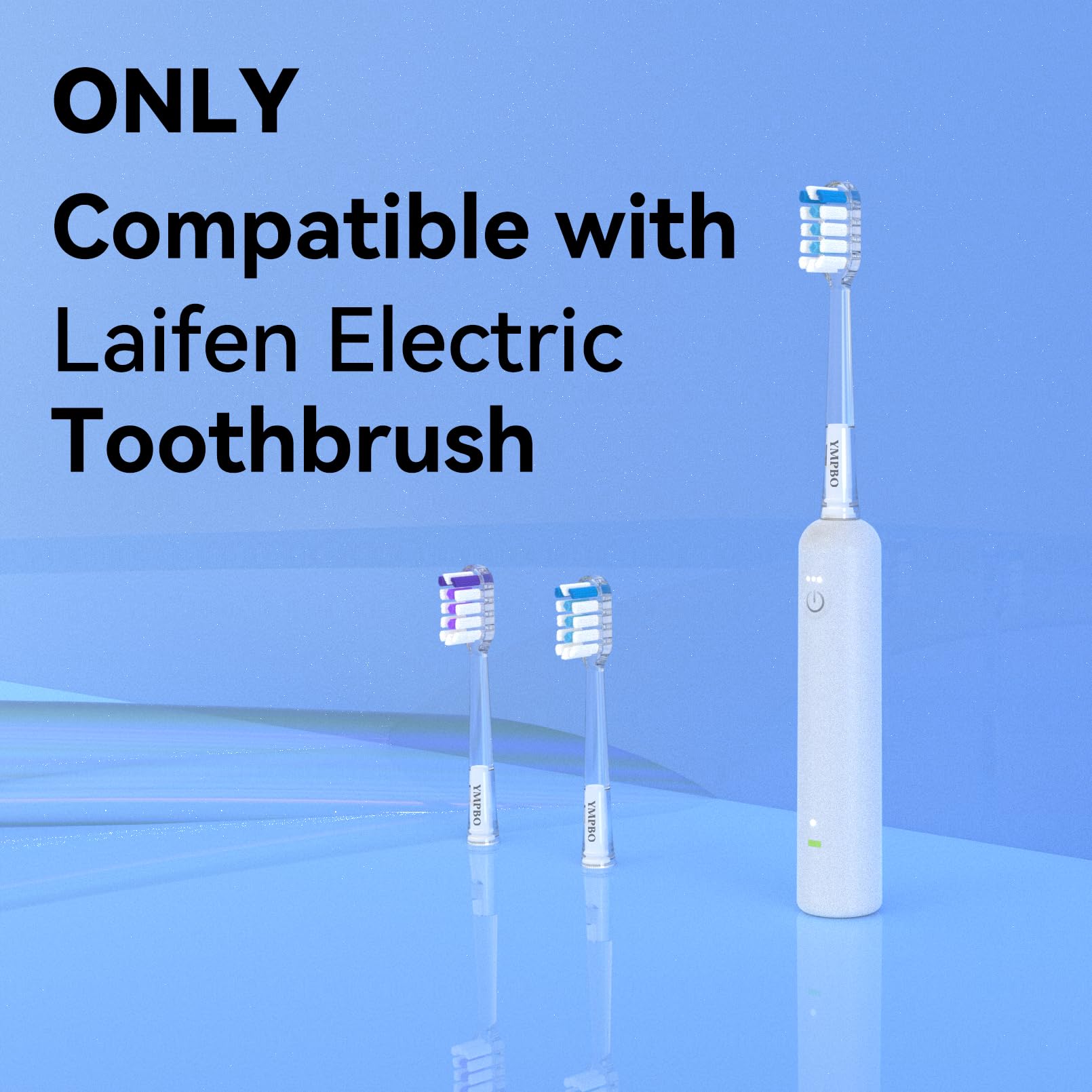 Close-up of silicone-wrapped bristle area on YMPBO head