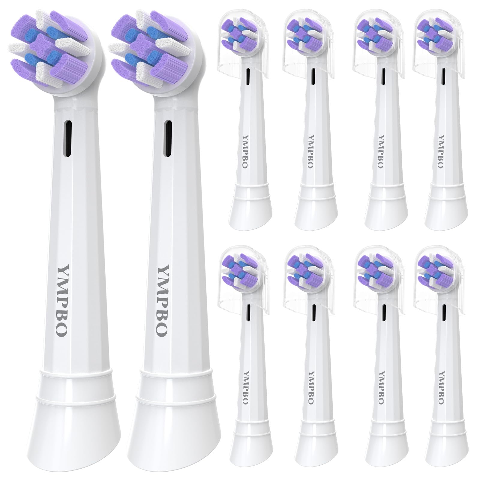 YMPBO replacement heads for Oral-B iO Series 10-3, white, 10 pack