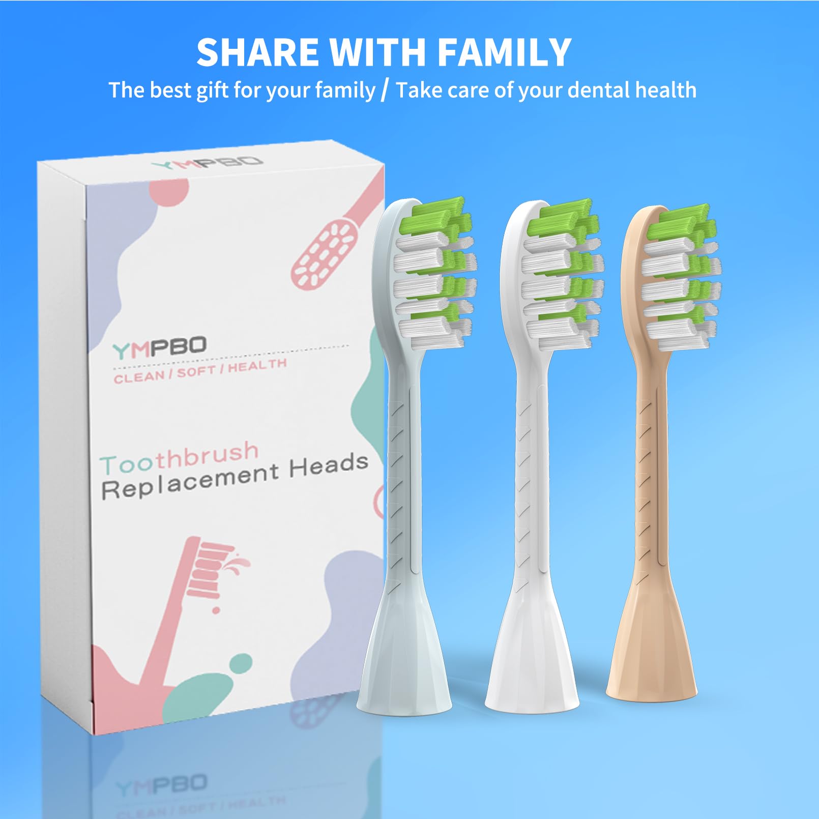 YMPBO replacement heads individual packaging for travel