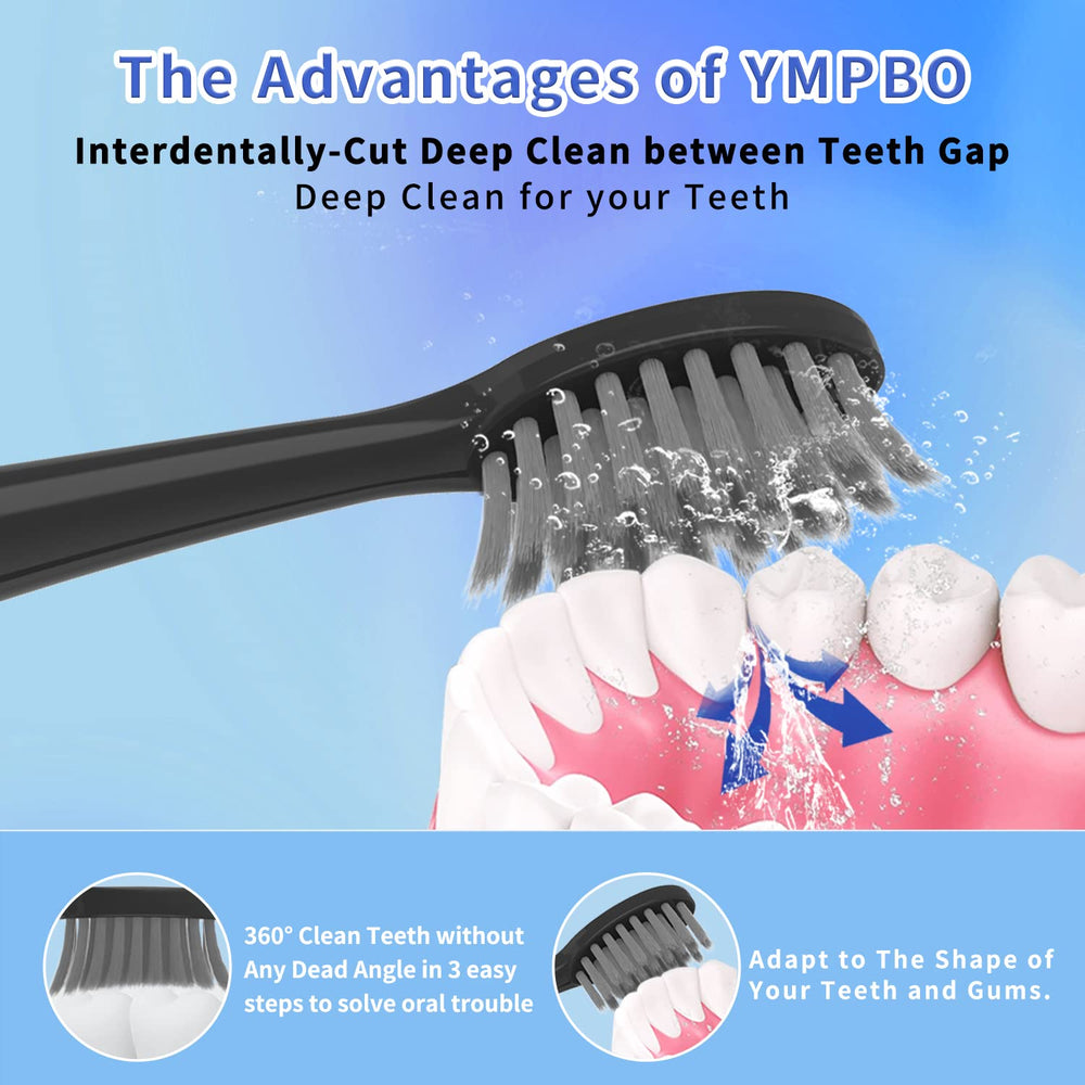 Soft bristles with 98% end-rounded tips for gentle deep cleaning