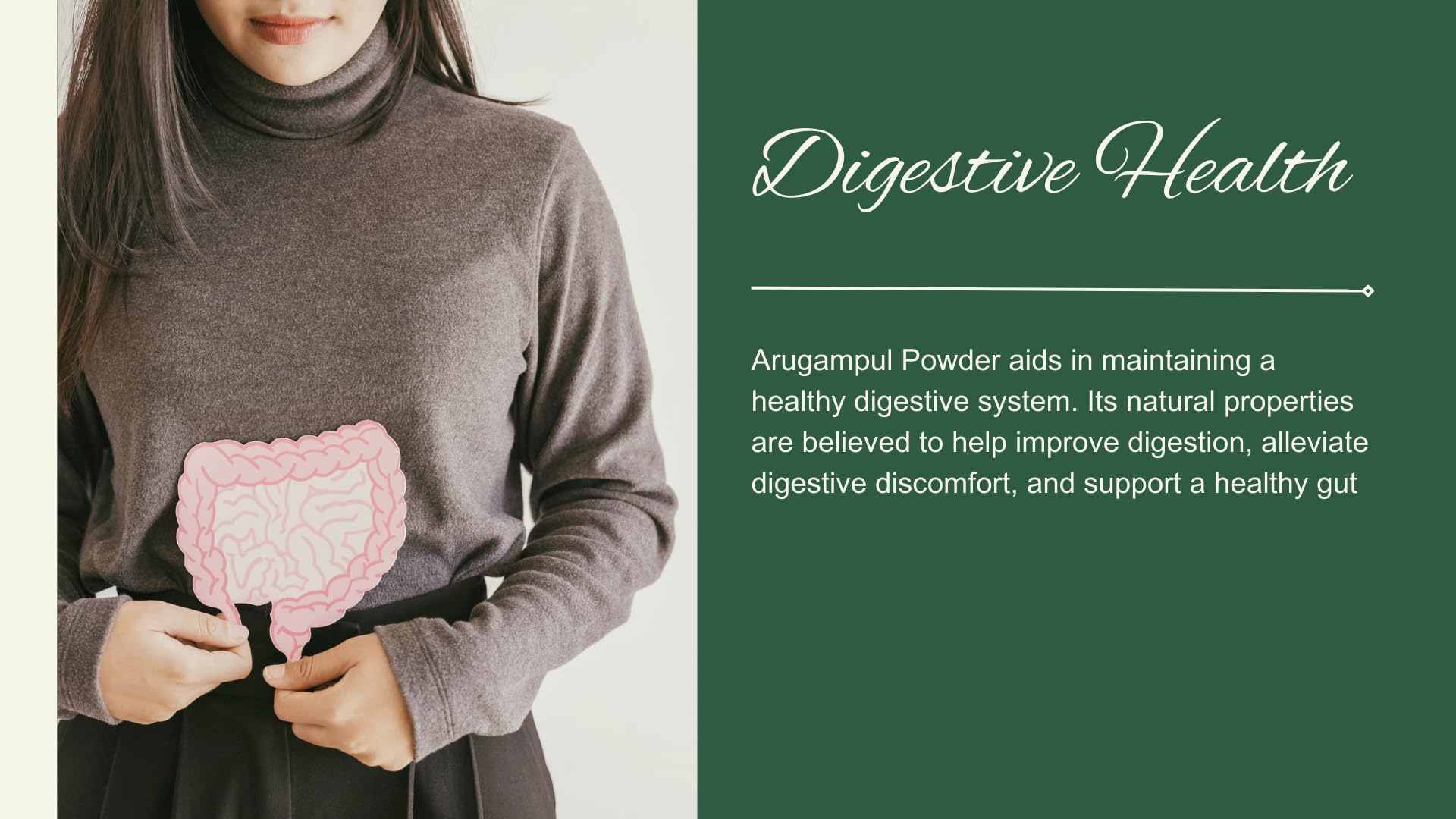 Side view of YOGIS HERBS Arugampul Powder container