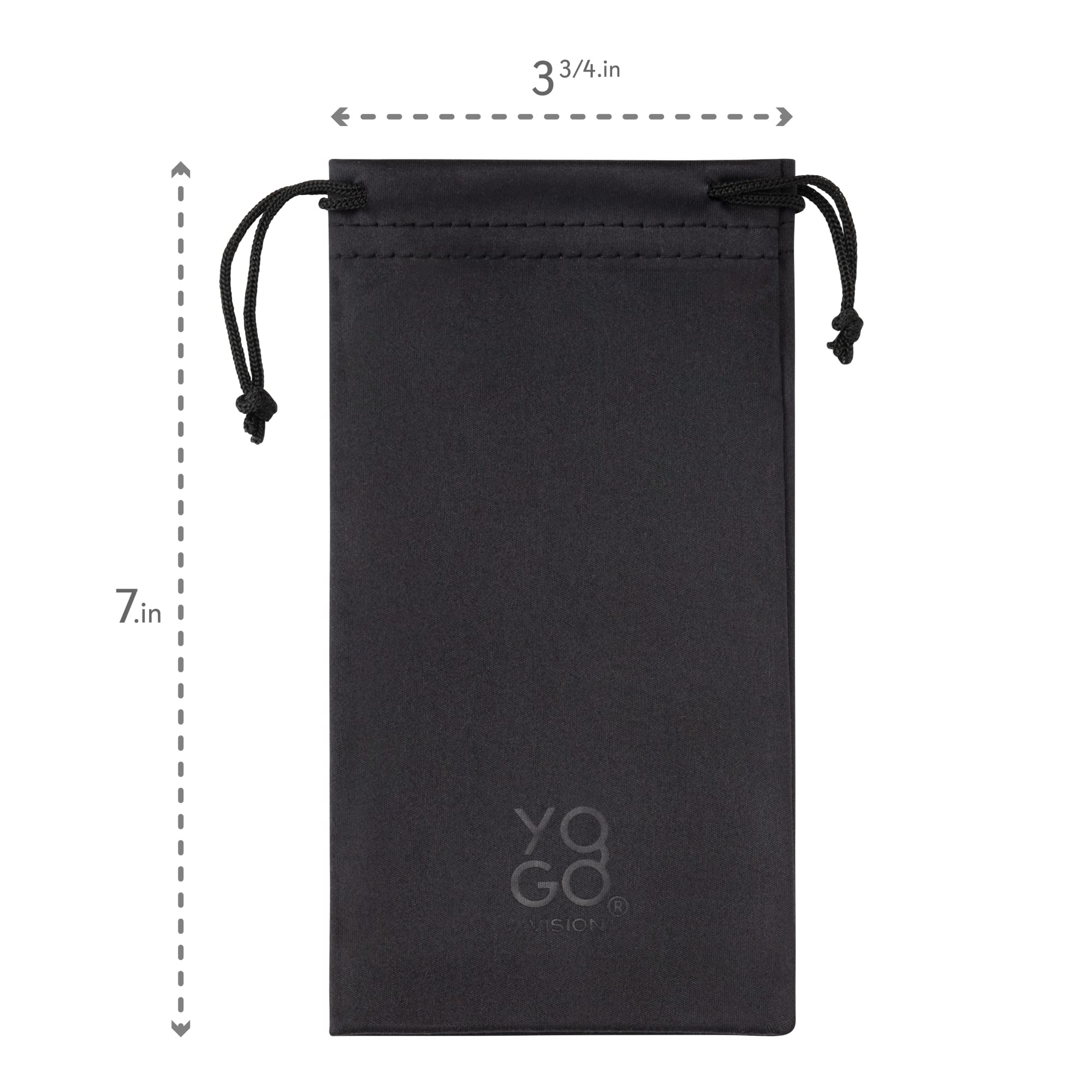 Travel-ready Yogo Vision 4-pack microfiber glasses pouch and cloth set