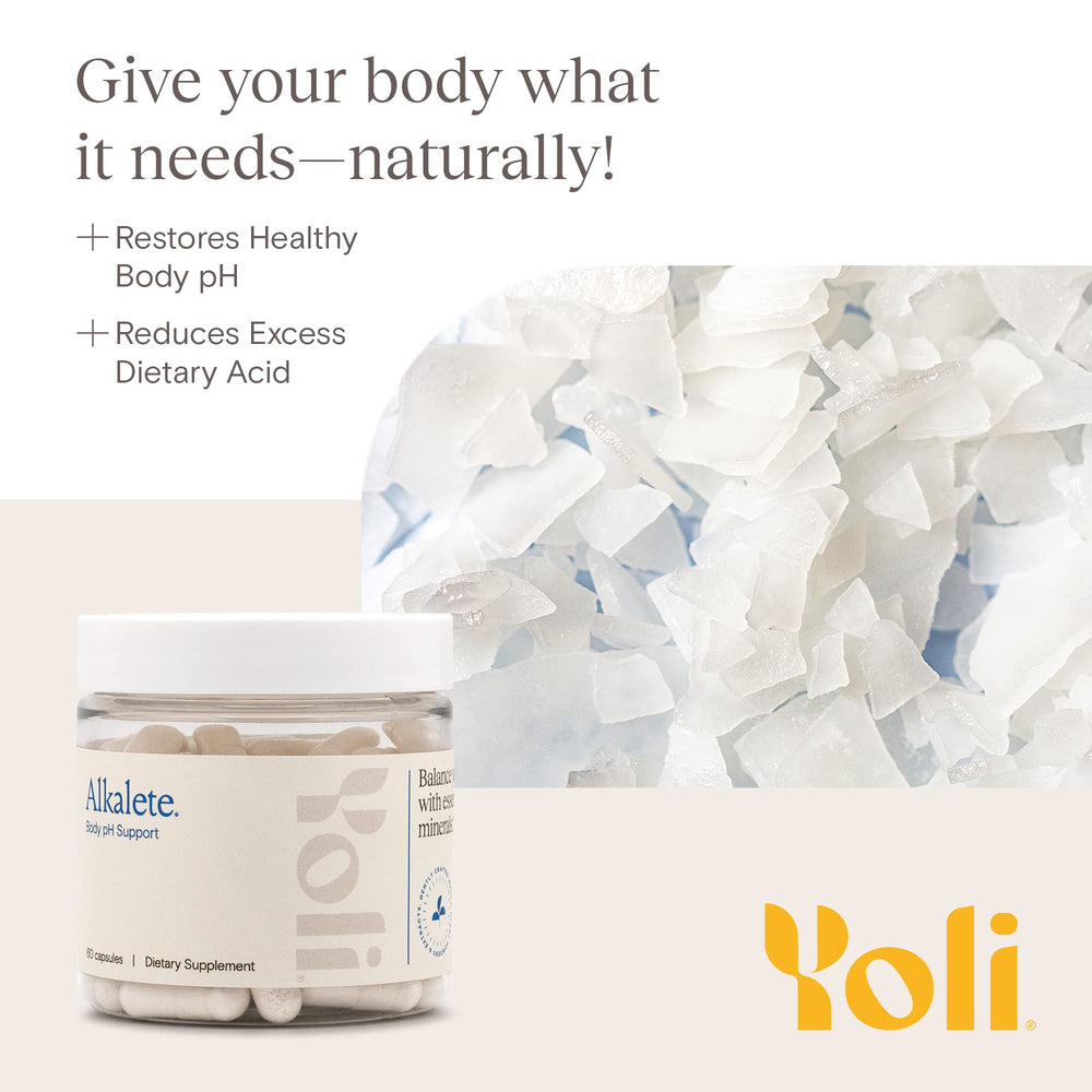 Yoli Alkalete bottle angled side view showing label