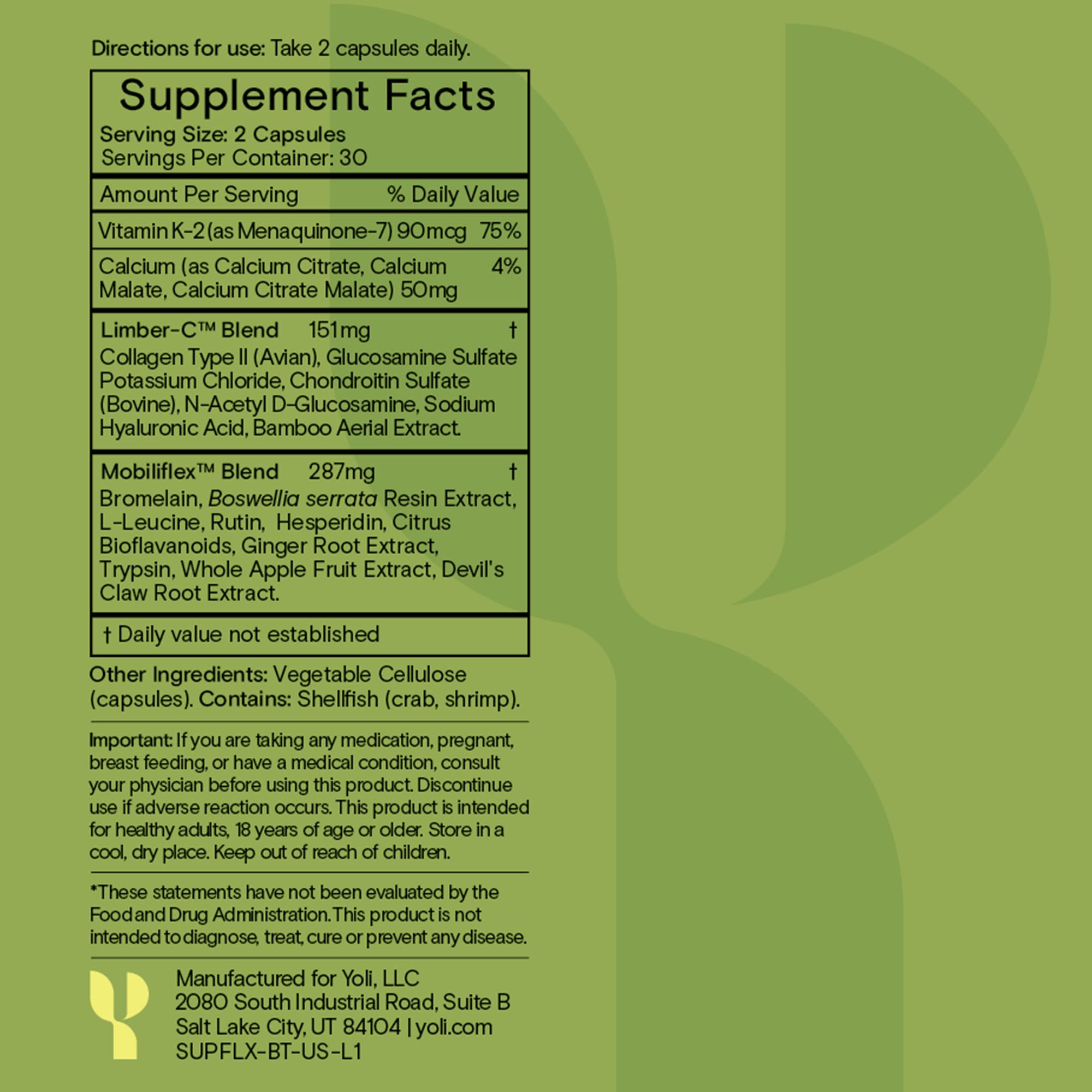 Yoli Flex ingredient: Glucosamine